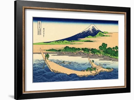 Shore of Tago Bay, Ejiri at Tokaido, c.1830-Katsushika Hokusai-Framed Premium Giclee Print