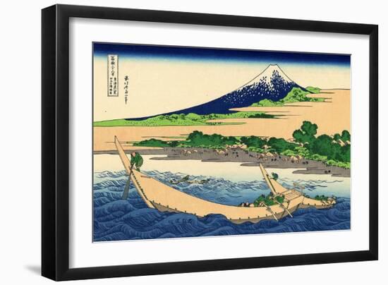 Shore of Tago Bay, Ejiri at Tokaido, c.1830-Katsushika Hokusai-Framed Premium Giclee Print