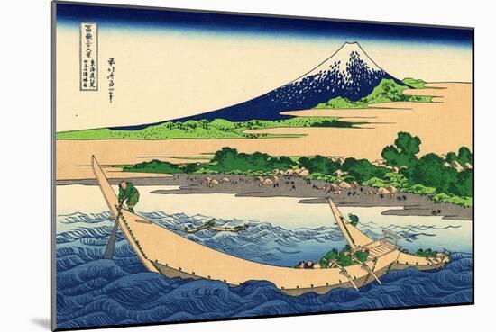 Shore of Tago Bay, Ejiri at Tokaido, c.1830-Katsushika Hokusai-Mounted Giclee Print