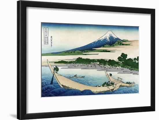 Shore of Tago Bay, Ejiri at Tokaido-Katsushika Hokusai-Framed Art Print