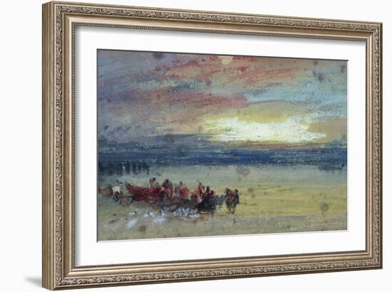 Shore Scene, Sunset-J. M. W. Turner-Framed Giclee Print