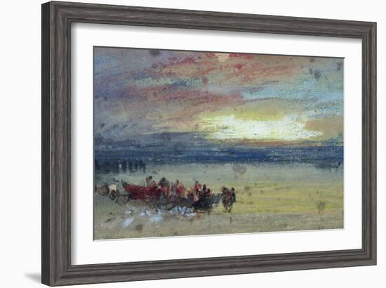 Shore Scene, Sunset-J. M. W. Turner-Framed Giclee Print