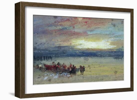 Shore Scene, Sunset-J. M. W. Turner-Framed Giclee Print