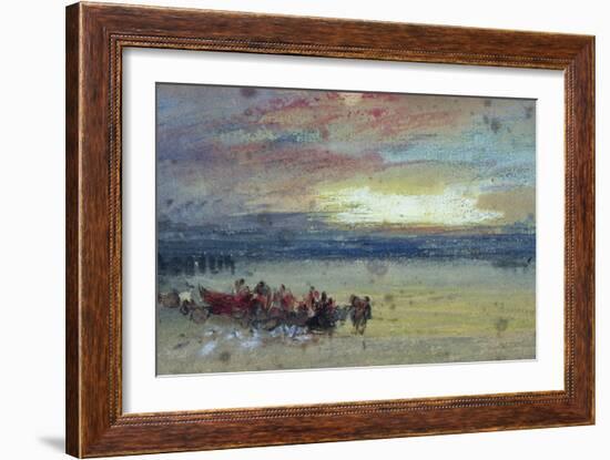 Shore Scene, Sunset-J. M. W. Turner-Framed Giclee Print