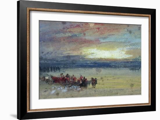 Shore Scene, Sunset-J. M. W. Turner-Framed Giclee Print