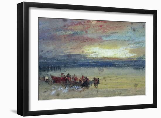 Shore Scene, Sunset-J. M. W. Turner-Framed Giclee Print