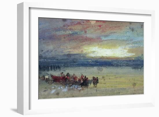 Shore Scene, Sunset-J. M. W. Turner-Framed Giclee Print