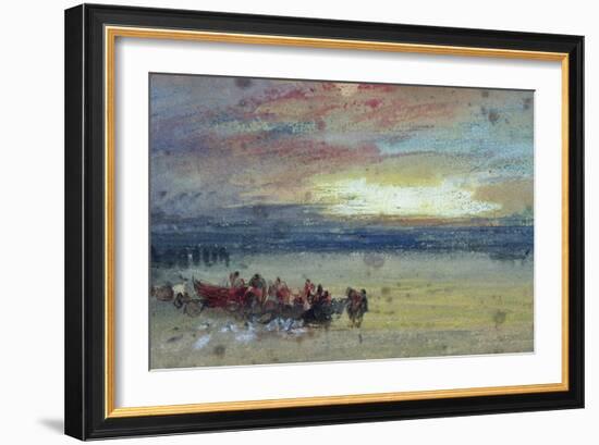 Shore Scene, Sunset-J. M. W. Turner-Framed Giclee Print