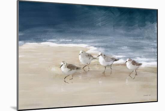 Shorebirds on Sand I Blue-Danhui Nai-Mounted Art Print