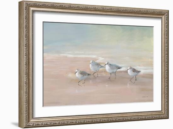 Shorebirds on the Sand I-Danhui Nai-Framed Art Print