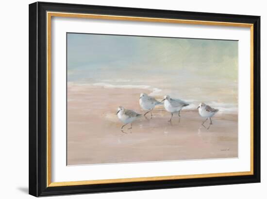 Shorebirds on the Sand I-Danhui Nai-Framed Art Print