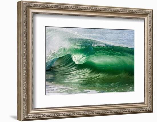 Shorebreak wave, Shelly Beach, Caloundra, Sunshine Coast, Queensland, Australia-Mark A Johnson-Framed Photographic Print