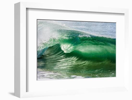 Shorebreak wave, Shelly Beach, Caloundra, Sunshine Coast, Queensland, Australia-Mark A Johnson-Framed Photographic Print