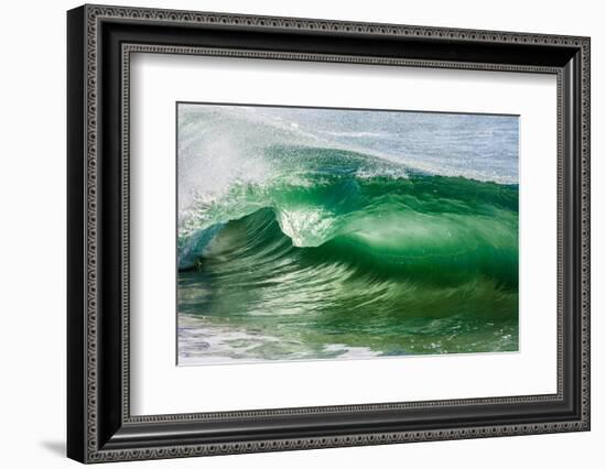 Shorebreak wave, Shelly Beach, Caloundra, Sunshine Coast, Queensland, Australia-Mark A Johnson-Framed Photographic Print