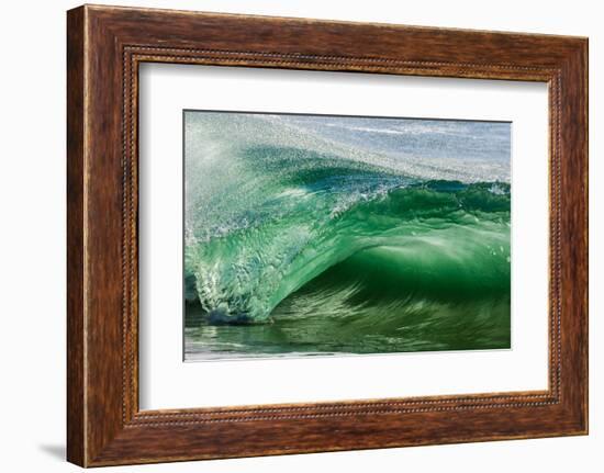 Shorebreak wave, Shelly Beach, Caloundra, Sunshine Coast, Queensland, Australia-Mark A Johnson-Framed Photographic Print