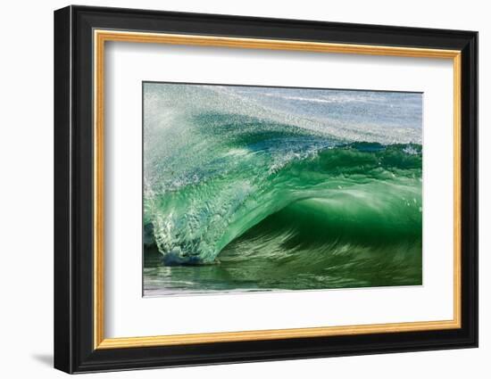 Shorebreak wave, Shelly Beach, Caloundra, Sunshine Coast, Queensland, Australia-Mark A Johnson-Framed Photographic Print