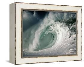 Shorebreak Waves in Waimea Bay-Rick Doyle-Framed Premier Image Canvas