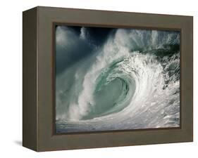 Shorebreak Waves in Waimea Bay-Rick Doyle-Framed Premier Image Canvas