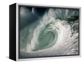 Shorebreak Waves in Waimea Bay-Rick Doyle-Framed Premier Image Canvas