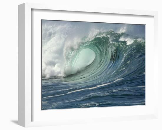 Shorebreak Waves in Waimea Bay-Rick Doyle-Framed Photographic Print