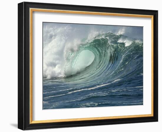 Shorebreak Waves in Waimea Bay-Rick Doyle-Framed Photographic Print