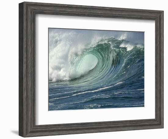 Shorebreak Waves in Waimea Bay-Rick Doyle-Framed Photographic Print