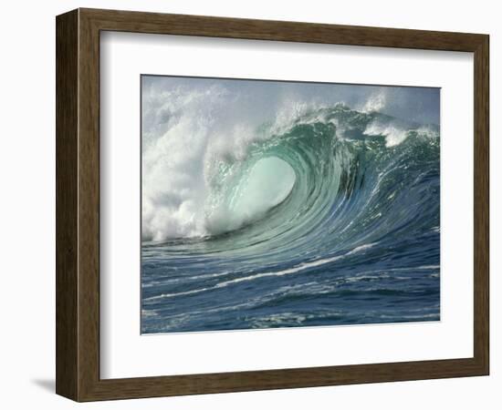 Shorebreak Waves in Waimea Bay-Rick Doyle-Framed Photographic Print