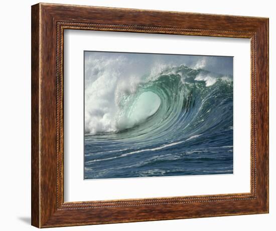 Shorebreak Waves in Waimea Bay-Rick Doyle-Framed Photographic Print