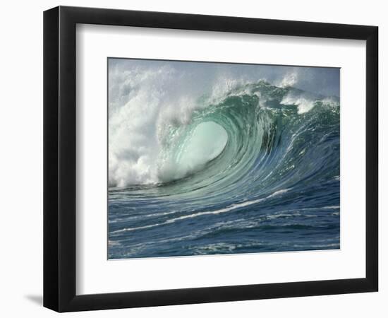 Shorebreak Waves in Waimea Bay-Rick Doyle-Framed Photographic Print