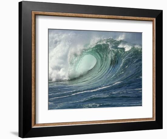 Shorebreak Waves in Waimea Bay-Rick Doyle-Framed Photographic Print