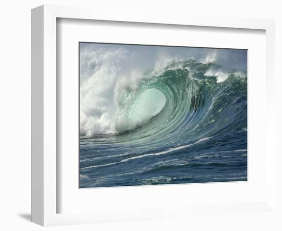 Shorebreak Waves in Waimea Bay-Rick Doyle-Framed Photographic Print