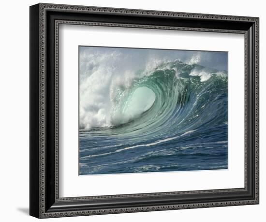 Shorebreak Waves in Waimea Bay-Rick Doyle-Framed Photographic Print