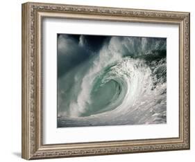 Shorebreak Waves in Waimea Bay-Rick Doyle-Framed Photographic Print