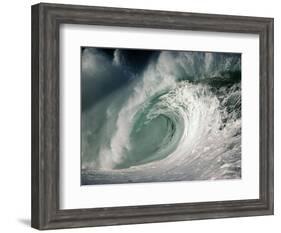 Shorebreak Waves in Waimea Bay-Rick Doyle-Framed Photographic Print