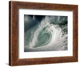 Shorebreak Waves in Waimea Bay-Rick Doyle-Framed Photographic Print