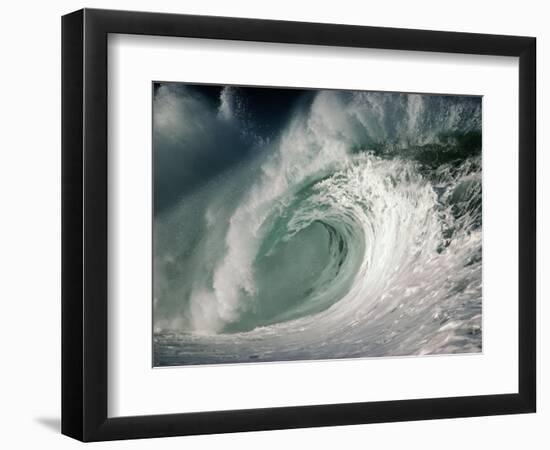 Shorebreak Waves in Waimea Bay-Rick Doyle-Framed Photographic Print