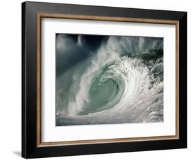 Shorebreak Waves in Waimea Bay-Rick Doyle-Framed Photographic Print