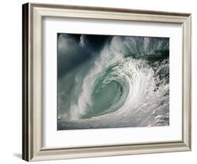 Shorebreak Waves in Waimea Bay-Rick Doyle-Framed Photographic Print