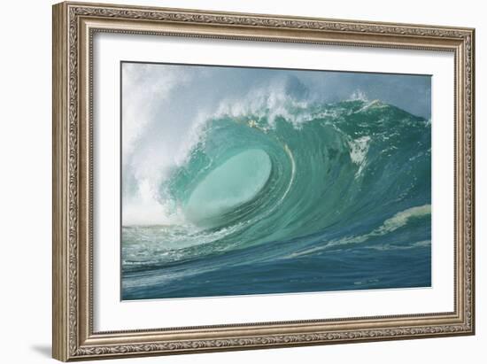 Shorebreak Waves in Waimea Bay-Rick Doyle-Framed Photographic Print