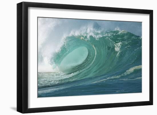 Shorebreak Waves in Waimea Bay-Rick Doyle-Framed Photographic Print