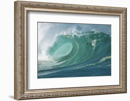 Shorebreak Waves in Waimea Bay-Rick Doyle-Framed Photographic Print