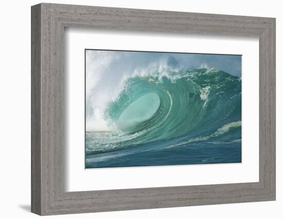 Shorebreak Waves in Waimea Bay-Rick Doyle-Framed Photographic Print