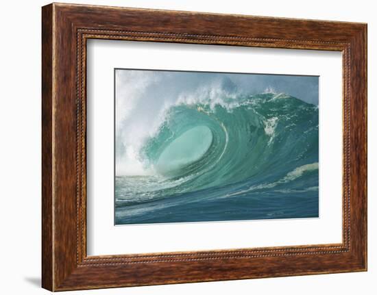 Shorebreak Waves in Waimea Bay-Rick Doyle-Framed Photographic Print