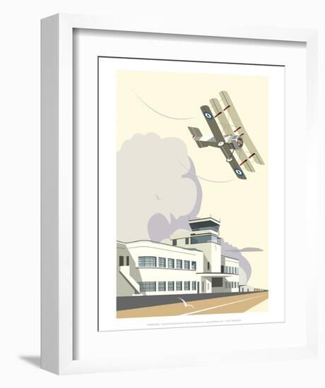 Shoreham Airport Blank - Dave Thompson Contemporary Travel Print-Dave Thompson-Framed Art Print