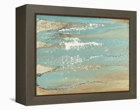 Shoreline Abstract-Megan Morris-Framed Stretched Canvas