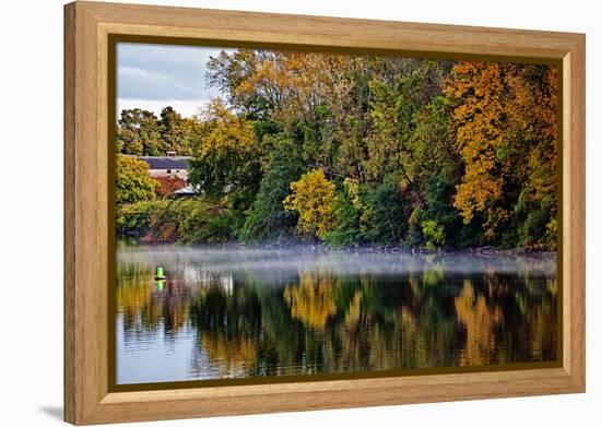 Shoreline Along the Mohawk River, Erie Canal System, New York, USA-Joe Restuccia III-Framed Premier Image Canvas