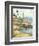 Shoreline Dock I-Jennifer Goldberger-Framed Art Print