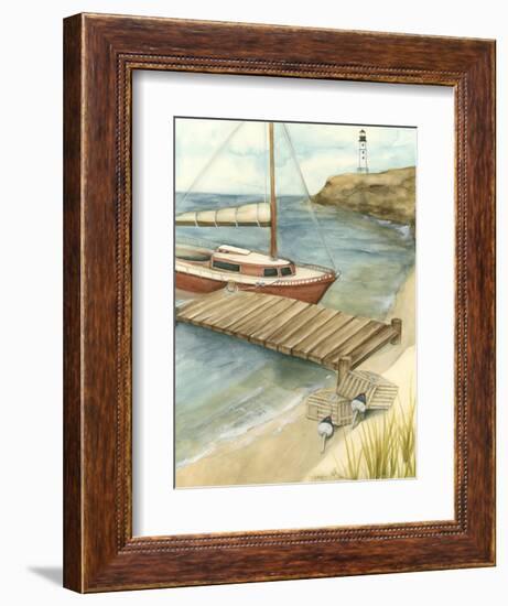 Shoreline Dock II-Jennifer Goldberger-Framed Art Print