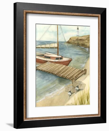 Shoreline Dock II-Jennifer Goldberger-Framed Art Print