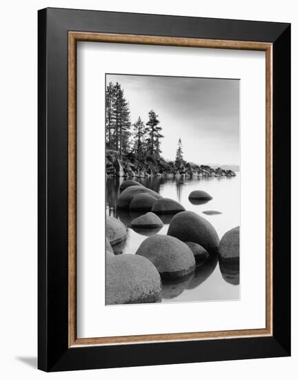 Shoreline, Lake Tahoe-null-Framed Art Print